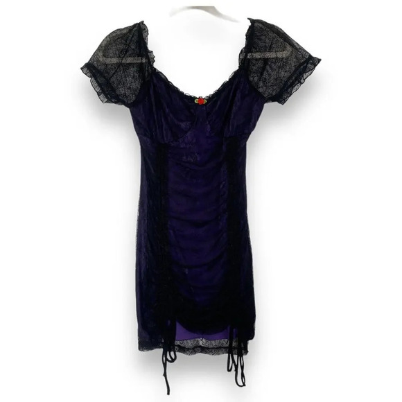 dELiA*s Dresses & Skirts - DELIA'S DOLLSKILL Wicked For What It's Worth Dress Purple Lace Alt Goth Small